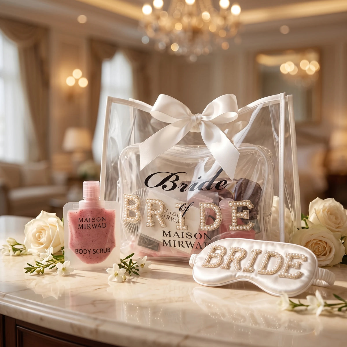 The Bridal Glow Ritual — styled in a luxury bridal suite (Maison Mirwad)